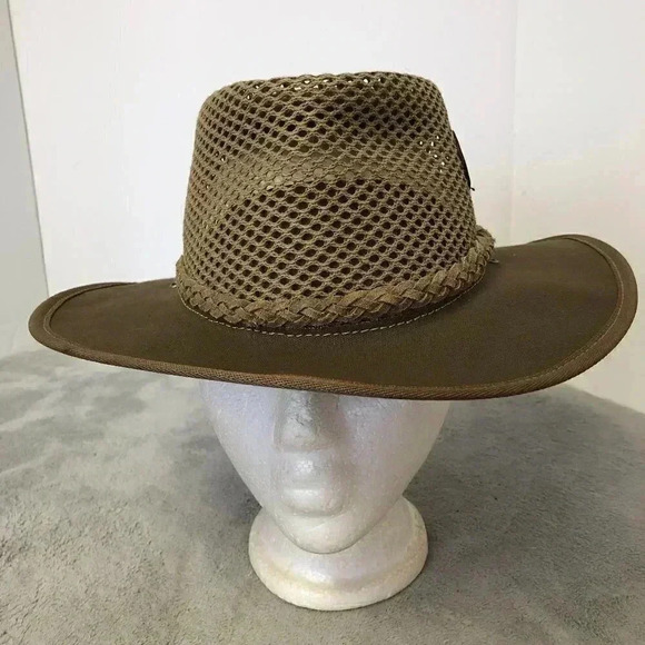 Uniek Other - Bukskins Uniek Veldsun Outback Shade Safari Wide Brim Canvas Mesh Hat
